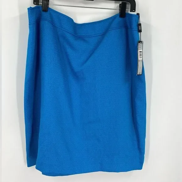 Tahari By Asl New Tropic Blue Women's Size 18 Knit Straight Pencil Skirt - Picture 1 of 4